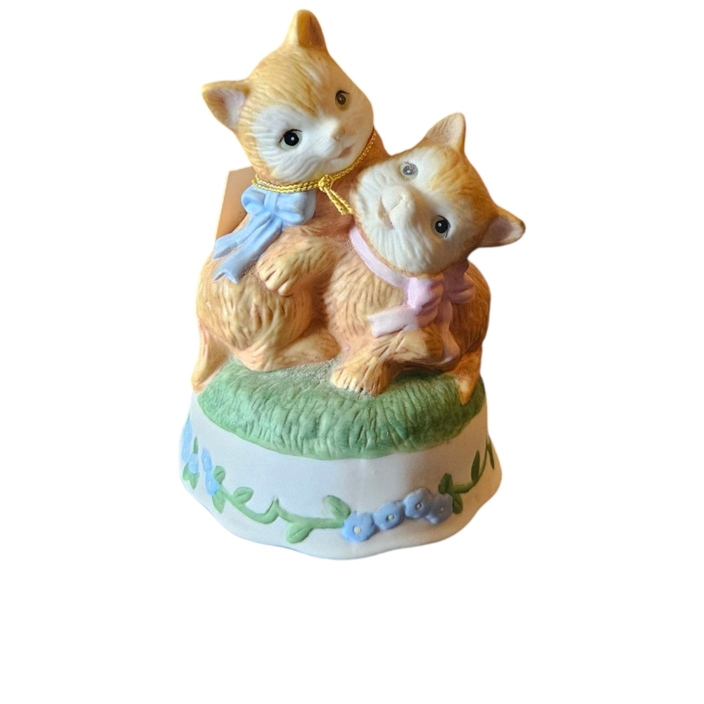 Vintage Li'l Playmates Collector's Edition Musical Porcelain Figurine - Kittens